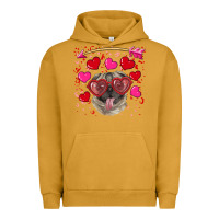 Pigment Peanut Butter valentine's day  pug Urban Hoodie - RanaPortraitStore