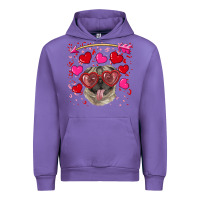 Tulip valentine's day  pug Urban Hoodie - RanaPortraitStore