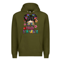 Army Green hello fifth grade Premium Hoodie - texasbilliewilder