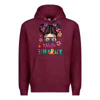 Burgundy hello fifth grade Premium Hoodie - texasbilliewilder