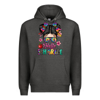 Charcoal Heather hello fifth grade Premium Hoodie - texasbilliewilder