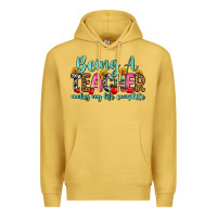 Antique Gold being a teacher makes my life complete Premium Hoodie - Zillion Design Studio