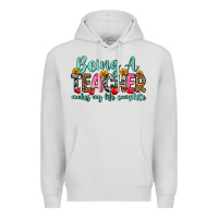 Dove Grey being a teacher makes my life complete Premium Hoodie - Zillion Design Studio