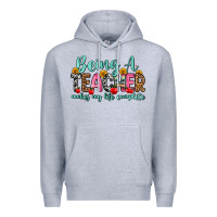 Heather Grey being a teacher makes my life complete Premium Hoodie - Zillion Design Studio
