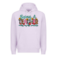 Lilac being a teacher makes my life complete Premium Hoodie - Zillion Design Studio