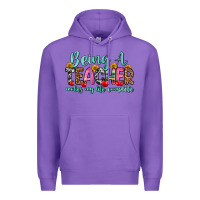 Purple being a teacher makes my life complete Premium Hoodie - Zillion Design Studio