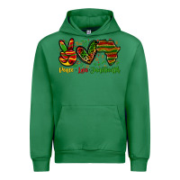 Emerald peace love juneteenth Urban Hoodie - Zillion Design Studio