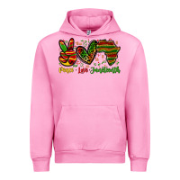 Fuchsia Pink peace love juneteenth Urban Hoodie - Zillion Design Studio