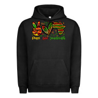 Pigment Black peace love juneteenth Urban Hoodie - Zillion Design Studio