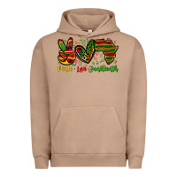 Pigment Burro peace love juneteenth Urban Hoodie - Zillion Design Studio
