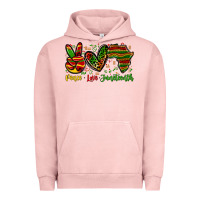 Pigment Salmon peace love juneteenth Urban Hoodie - Zillion Design Studio