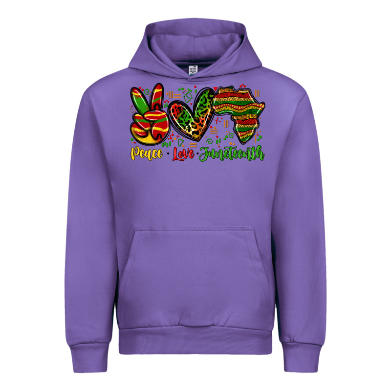 Peace Love Juneteenth Urban Hoodie by Zillion Design Studio | Teevron