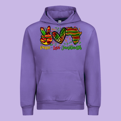Urban Hoodie peace love juneteenth