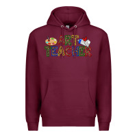 Burgundy art teacher Premium Hoodie - Zillion Design Studio