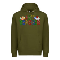 Army Green art teacher Premium Hoodie - Zillion Design Studio