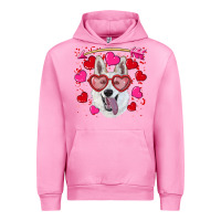 Fuchsia Pink valentine's day  white shepherd Urban Hoodie - RanaPortraitStore