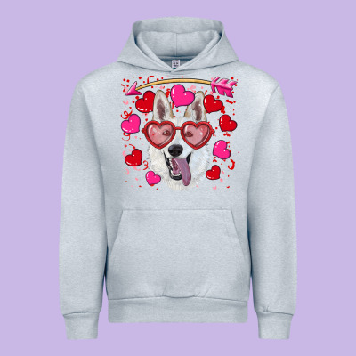 Urban Hoodie valentine's day  white shepherd