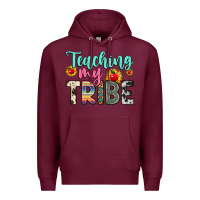 Burgundy teaching my tribe Premium Hoodie - Zillion Design Studio