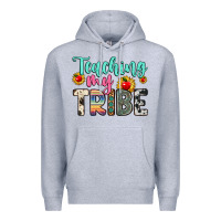 Heather Grey teaching my tribe Premium Hoodie - Zillion Design Studio