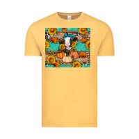 Vintage Mustard Cow fall pumpkin Vintage Tee - Artiststas