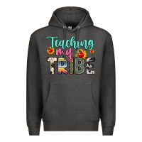 Charcoal Heather teaching my tribe Premium Hoodie - Zillion Design Studio