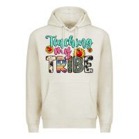 Oatmeal Heather teaching my tribe Premium Hoodie - Zillion Design Studio