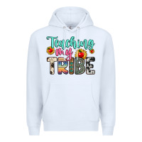 White teaching my tribe Premium Hoodie - Zillion Design Studio