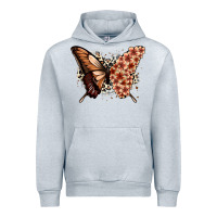 Heather Grey melanin  butterfly Urban Hoodie - Zillion Design Studio
