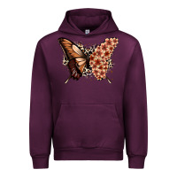 Mauve Wine melanin  butterfly Urban Hoodie - Zillion Design Studio