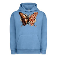 Pigment Pebble Blue melanin  butterfly Urban Hoodie - Zillion Design Studio