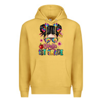 Antique Gold hello first grade Premium Hoodie - texasbilliewilder