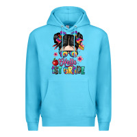 Ocean Blue hello first grade Premium Hoodie - texasbilliewilder