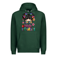 Sports Green hello first grade Premium Hoodie - texasbilliewilder