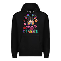 Black hello first grade Premium Hoodie - texasbilliewilder