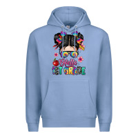 Colony Blue hello first grade Premium Hoodie - texasbilliewilder