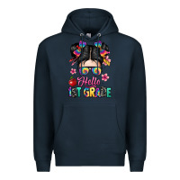 Navy hello first grade Premium Hoodie - texasbilliewilder