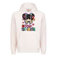 Pale Pink hello first grade Premium Hoodie - texasbilliewilder