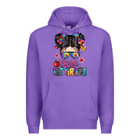 Purple hello first grade Premium Hoodie - texasbilliewilder