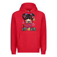 Red hello first grade Premium Hoodie - texasbilliewilder