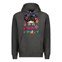 Charcoal Heather hello fourth grade Premium Hoodie - texasbilliewilder