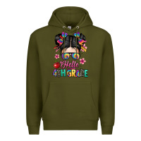 Army Green hello fourth grade Premium Hoodie - texasbilliewilder