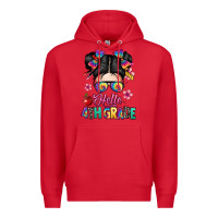 Red hello fourth grade Premium Hoodie - texasbilliewilder