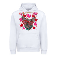 White valentine's day french bulldog puppy Urban Hoodie - RanaPortraitStore