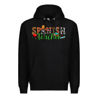 Black spanish teacher Premium Hoodie - Zillion Design Studio