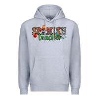 Heather Grey spanish teacher Premium Hoodie - Zillion Design Studio