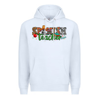 White spanish teacher Premium Hoodie - Zillion Design Studio