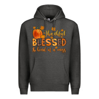 Charcoal Heather thankful blessed and kind of a mess Premium Hoodie - Zillion Design Studio