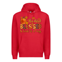 Red thankful blessed and kind of a mess Premium Hoodie - Zillion Design Studio