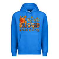 True Royal thankful blessed and kind of a mess Premium Hoodie - Zillion Design Studio