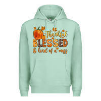 Seafoam thankful blessed and kind of a mess Premium Hoodie - Zillion Design Studio